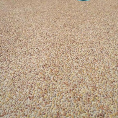 露骨料水洗石花坛公园石凳树池施工