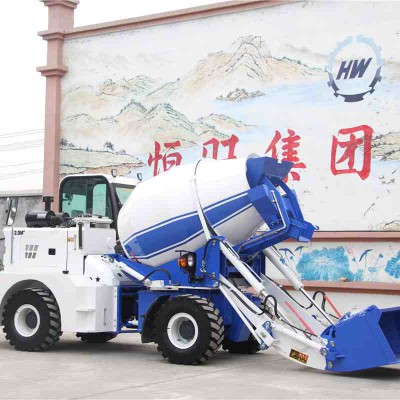 自上料移动式混凝土搅拌车 2方搅拌车 小型混凝土搅拌罐车