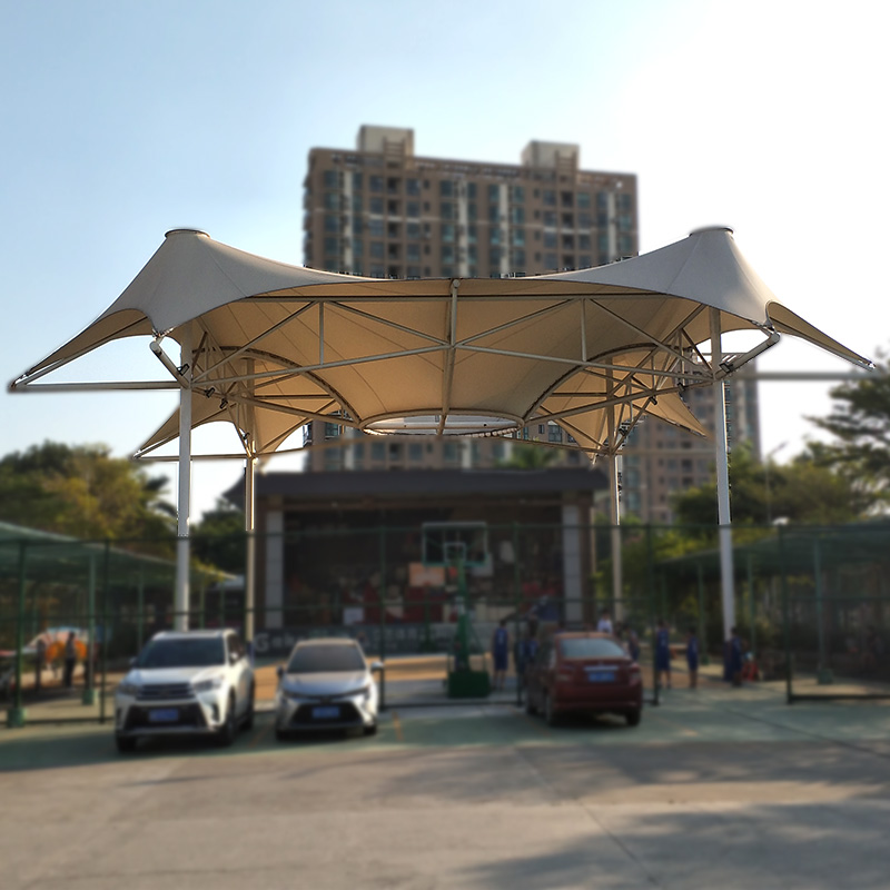 加工定做景观棚厂家供应户外广场公园钢膜结构景观棚遮阳棚