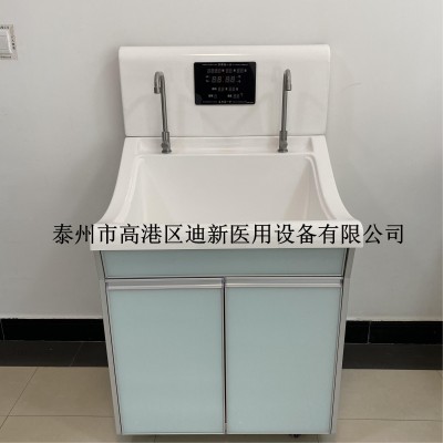 高分子PMMA材质双人位洗手池可带万年历款式感应式自动出水