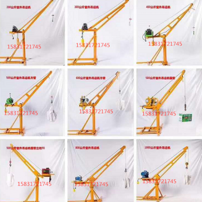 工地施工小吊机​建筑材料提升机小型吊机楼房高层吊运机