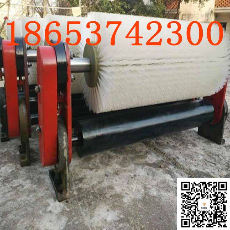 定制滚动毛刷清扫器 被动型无动力清扫器 皮带机清扫设备
