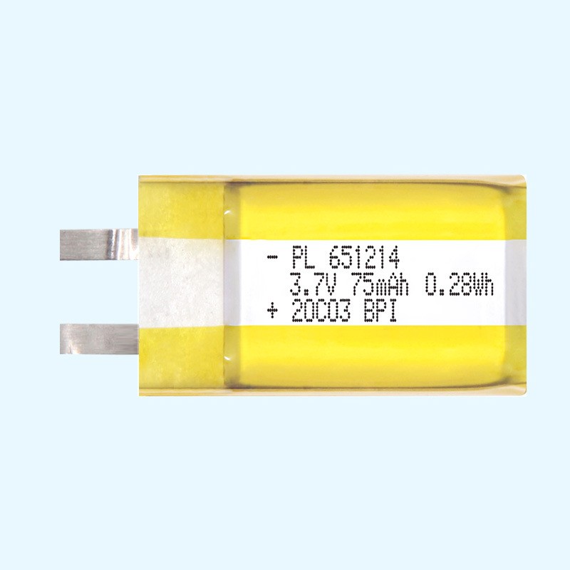 TWS无线电芯蓝牙锂电池651214-75mAh，3.7V