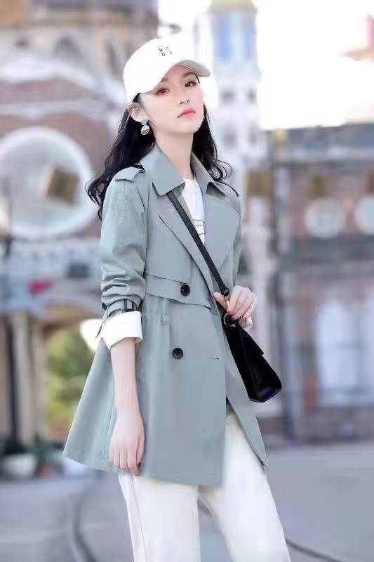 广州库存服装拿货 春季女装 女式风衣 外套 女装尾货