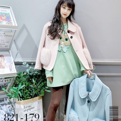 折扣女装品牌劳斯恩蒂皮草羊绒大衣 朗曼笛女装一手货源