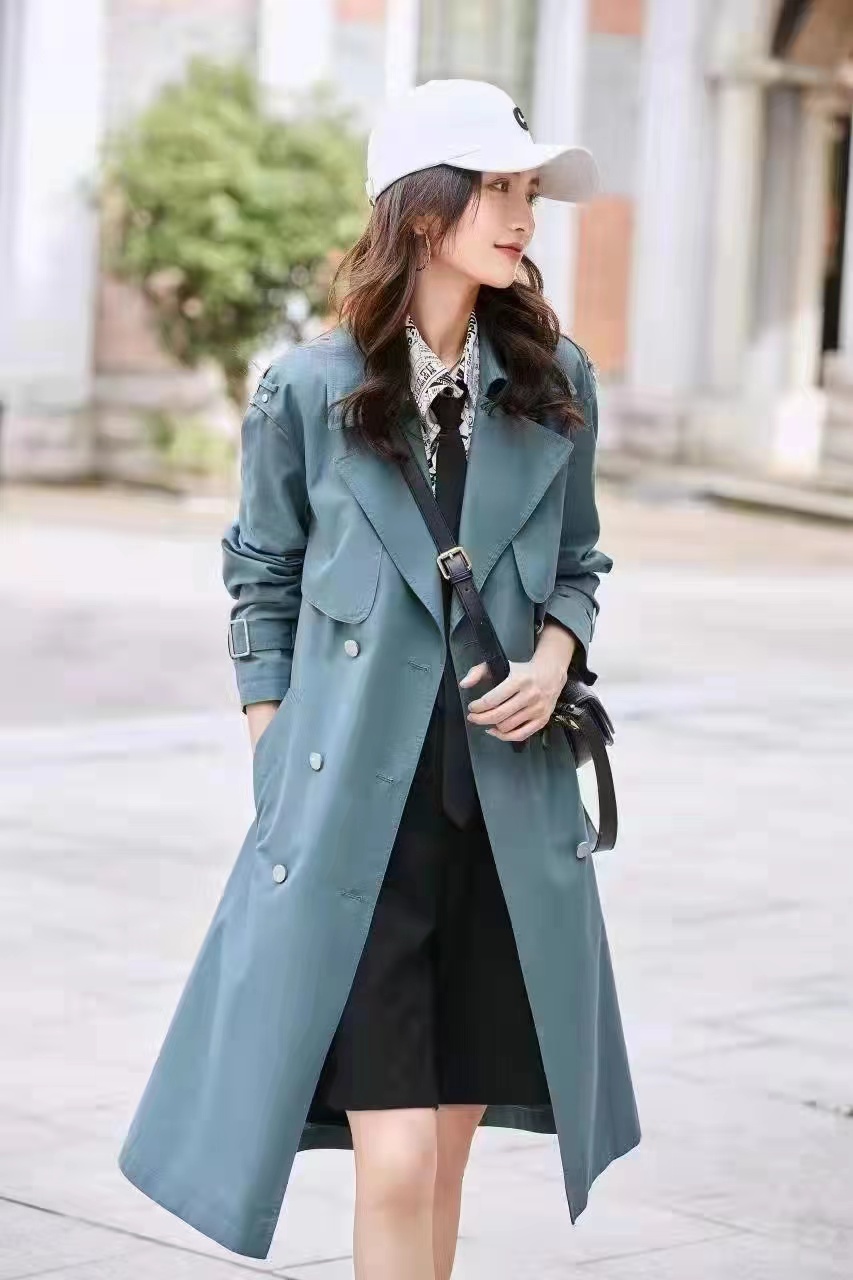 品牌服装尾货拿货 女式风衣 春季外套进货渠道