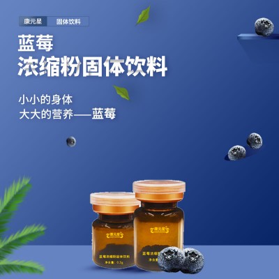 蓝莓浓缩粉固体饮料 瓶装蓝莓冻干粉加工 0.3g蓝莓浓缩粉