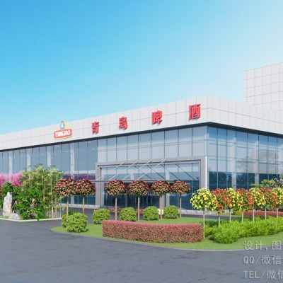 北京效果图制作|厂房规划鸟瞰图|室内全景图渲染