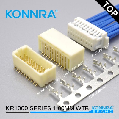 双排连接器 康瑞1.0mm间距行车记录仪仿JST连接件