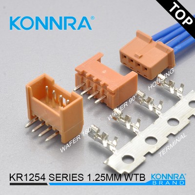 KR1254 4P胶壳接插件JAE IL-Z翻盖式软排座子