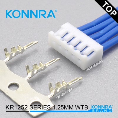 康瑞KR1252MOLEX间距1.25mm胶壳单排针座连接件