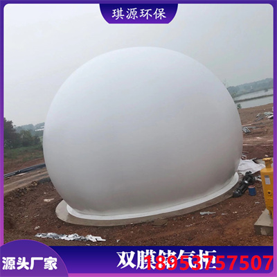 双膜气柜 PVDF沼气储存柜 600m³天然气储存罐 琪源