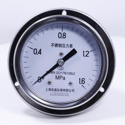 厂家供应Y60-B-F 全不锈钢压力表
