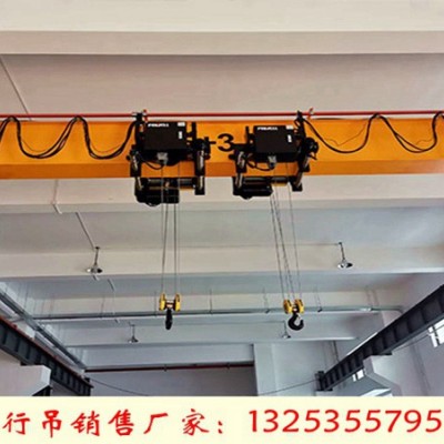 辽宁大连单梁行车厂家10吨15吨双葫芦行车规格