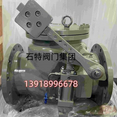 带重锤带油缸缓闭旋启式止回阀 HH44Y-16C
