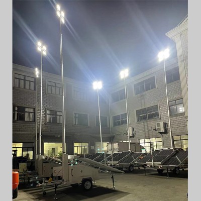 拖车式太阳能灯塔自发电大型升降工作灯移动照明车