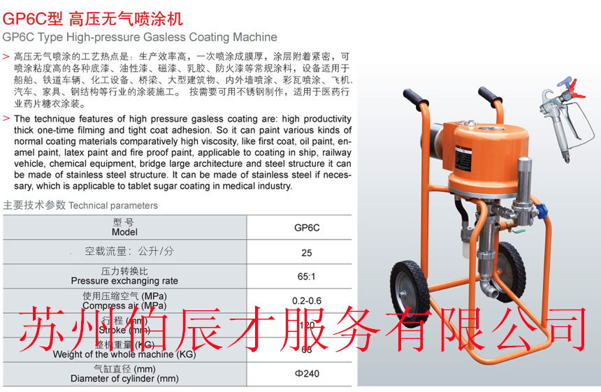 洪申GP2546I聚氨酯高压无气喷涂机 钢结构防火涂料喷漆机