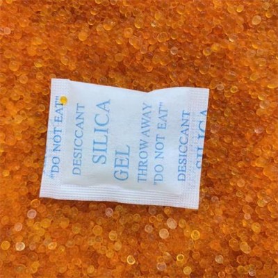 变色硅胶可循环使用橙胶变色硅胶干燥剂桔红色防潮珠干燥剂
