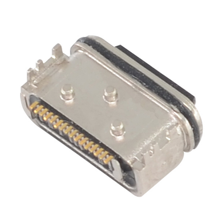 TYPE-C16P防水母座四脚插板锌合金H6.45工厂直发