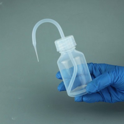 透明PFA洗瓶500ml细口Teflon耐酸碱弯头清洗瓶