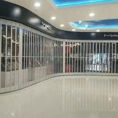 上海嘉定区车库卷帘门 商场折叠门 电动水晶门定做安装