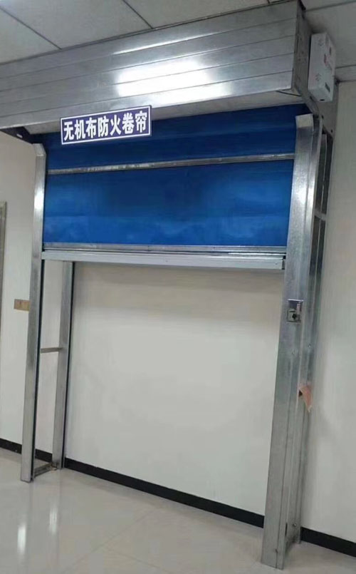双轨无机布基防火卷帘厂家，双轨无机布基折叠式防火卷帘