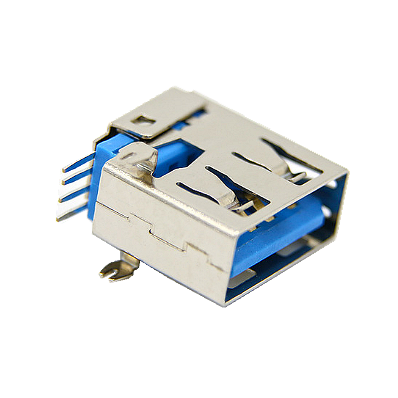 2.0USB AF侧插卧式沉板母座 侧插连接器