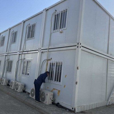 平遥彩钢活动房安装租售工地集装箱房配空调