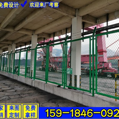 广汕公路防抛网 东莞道路防护网防爬倒刺图片