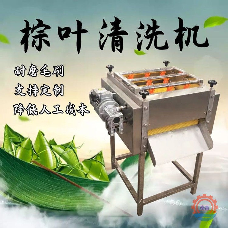 云南粽叶清洗机全自动笋叶清洗机毛辊式洗苇叶机器