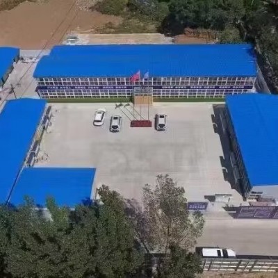 洋县工地活动房搭建施工弧型彩钢棚仓库